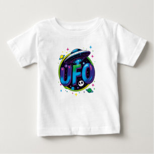 UFO - Cosmic Flying Planet Design Baby T-Shirt