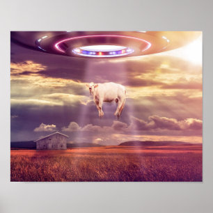 UFO Cow "Abduction Encounter Poster