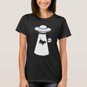 Ufo Cow Abduction Meme Space Alien Joke T-Shirt