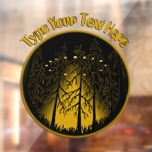 UFO Decal Custom UFO with Owl Window Cling