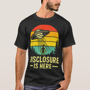 Ufo Disclosure Retro Sunset Alien For Alien T-Shirt