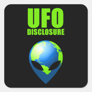 UFO Disclosure Square Sticker