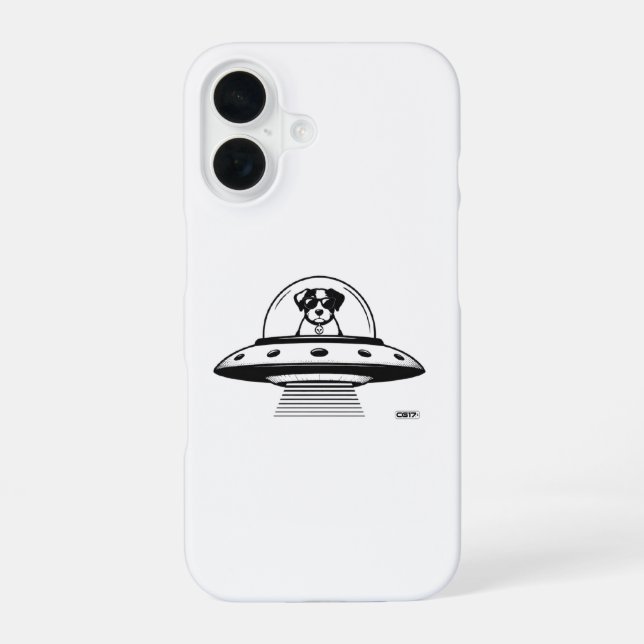 Ufo dog CG17s iPhone 16 Case (Back)