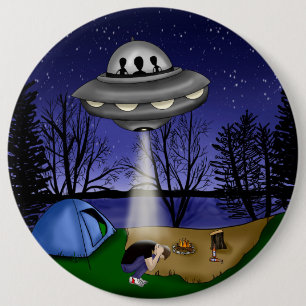 UFO Extraterrestrial Abduction Alien 6 Cm Round Badge