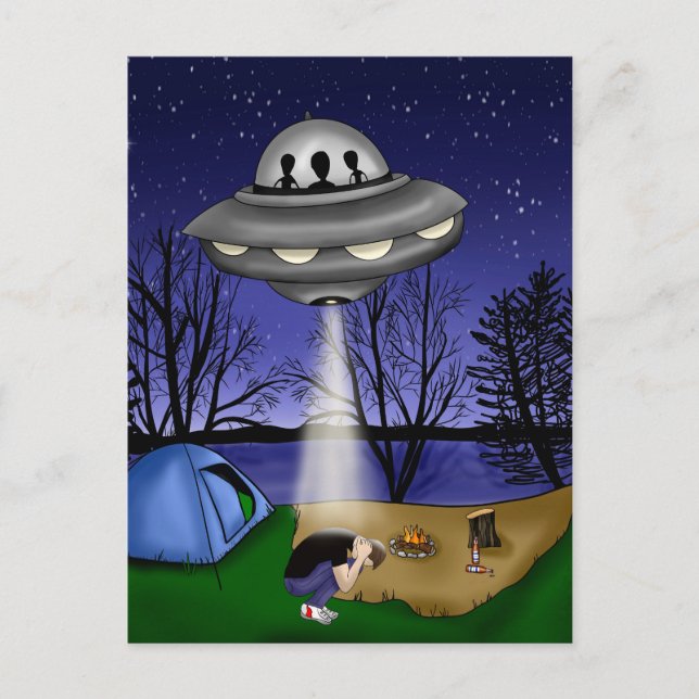 UFO Extraterrestrial Abduction Alien Postcard (Front)