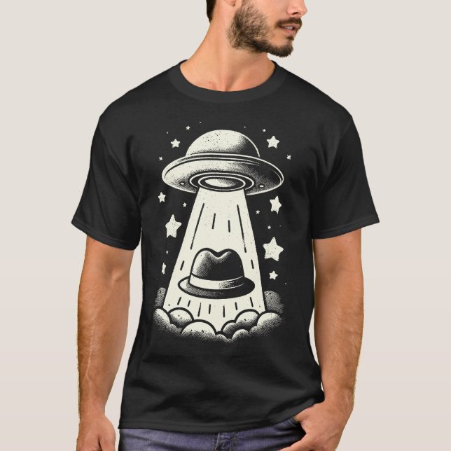 UFO Fedora Abduction T-Shirt (Front)