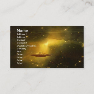 UFO flying object in space Business Card