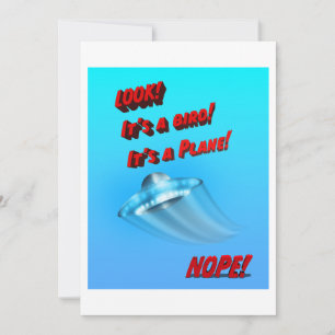 UFO Flying Saucer UAP out of this world Invitation