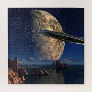 UFO-Foreign World-Scifi Landscape Jigsaw Puzzle