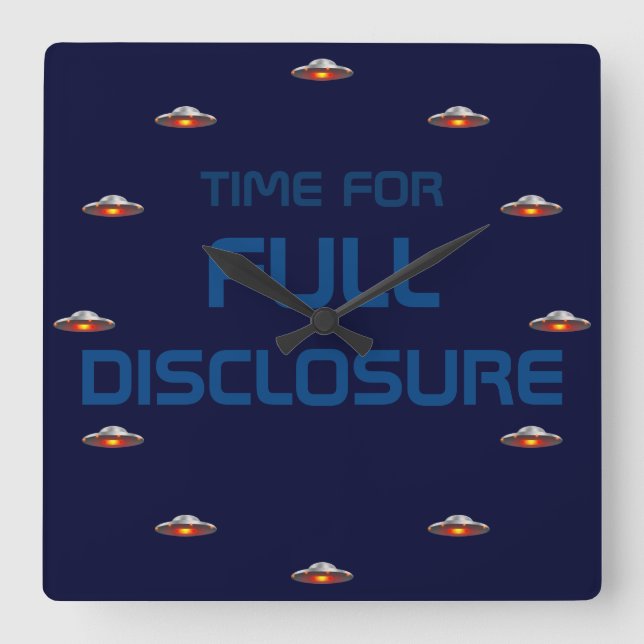 UFO Full Disclosure clock (Front)