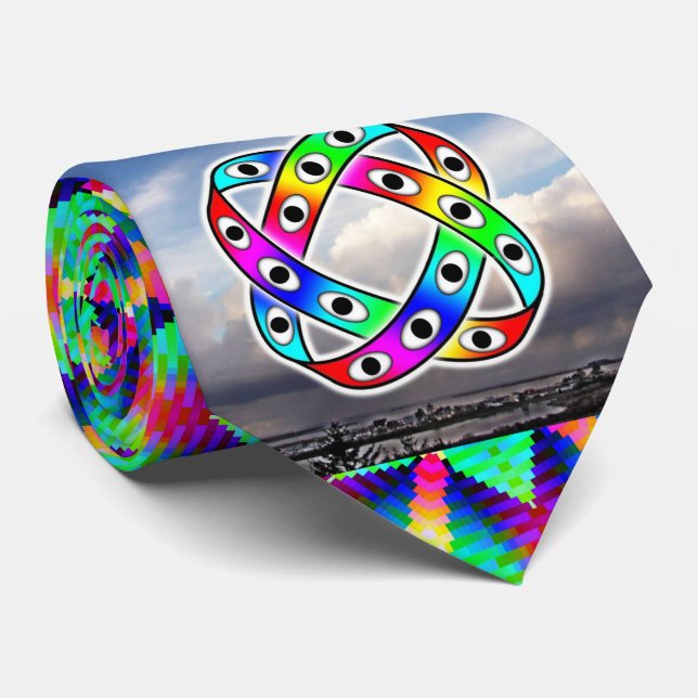 UFO Green Star Tie (Rolled)