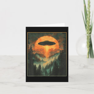 Ufo Hiking Camping Outdoor Adventure National Park Card