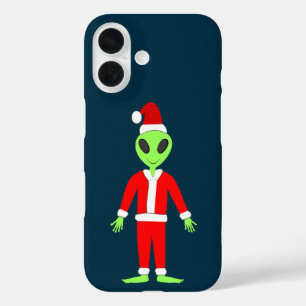 UFO Ho Ho Father Christmas alien iPhone 16 Case