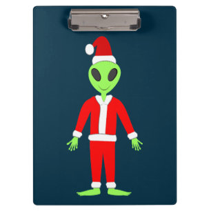 UFO Ho Ho Father Christmas alien Clipboard