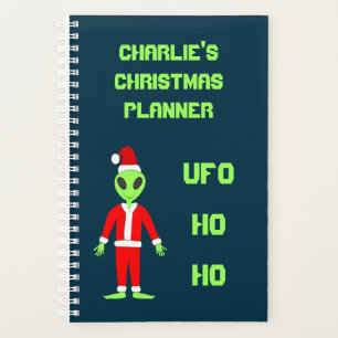 UFO Ho Ho Father Christmas alien Custom Planner