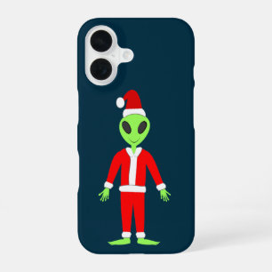 UFO Ho Ho Father Christmas alien iPhone 16 Case
