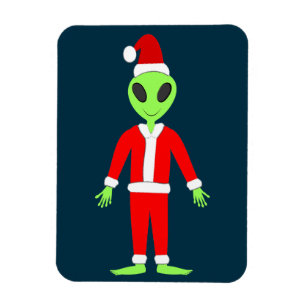 UFO Ho Ho Father Christmas alien Magnet