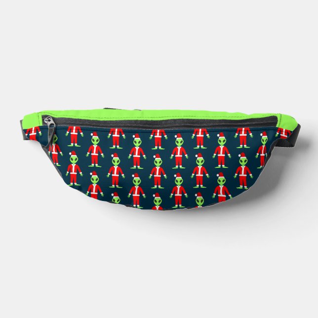 UFO Ho Ho Father Christmas alien Patterned Bum Bags (Lay Down)