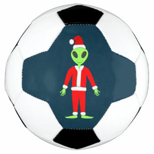 UFO Ho Ho Father Christmas alien Soccer Ball