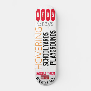 UFO  HOVERING  GRAYS Skateboard