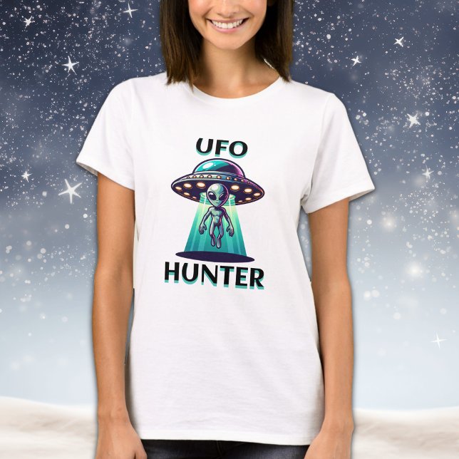 UFO Hunter | Ai Art with UFO and Alien T-Shirt (Creator Uploaded)