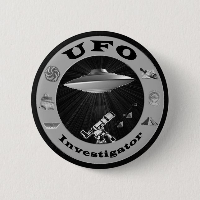 UFO Investigator Button (Front)