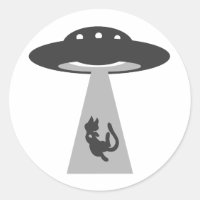 UFO kidnaps cat - Choose background colour
