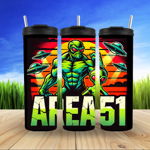 UFO Landing at Area 51 Thermal Tumbler