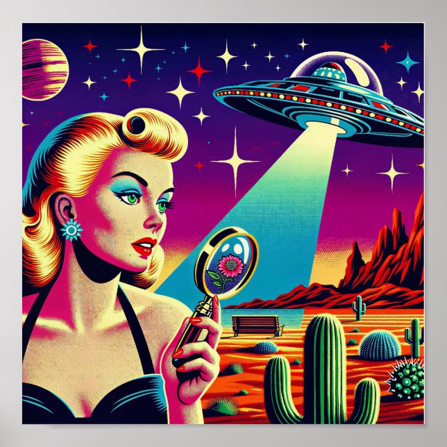 UFO Landing Tote Bag Poster (Front)