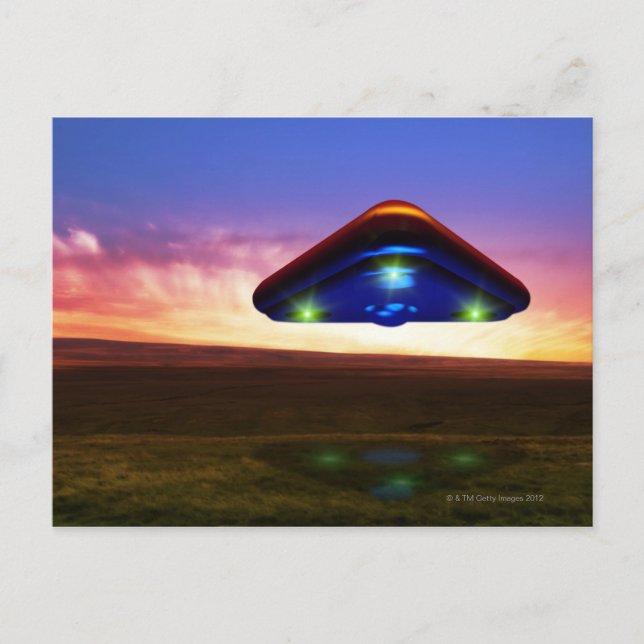 UFO Lights Postcard (Front)