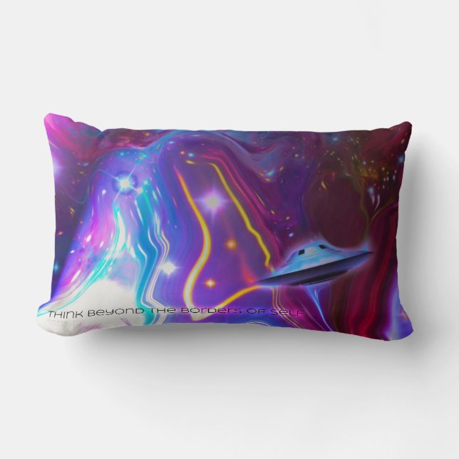 UFO Magenta Dimensions Pillow (Front)
