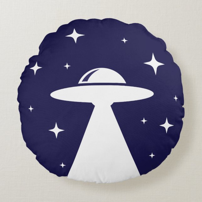 UFO Night Sky  Round Cushion (Front)