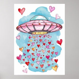 UFO of Love – Heart Shower Poster