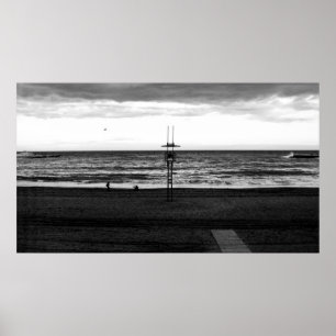 UFO over Barcelona (La Barceloneta) Poster
