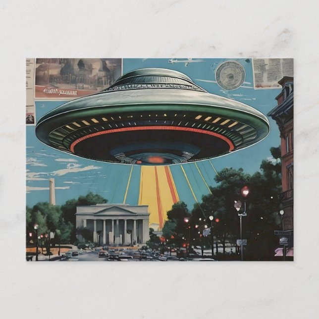 UFO Over DC Postcard (Front)