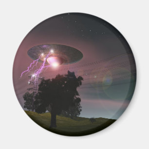 UFO Over Powerlines 2 Magnet