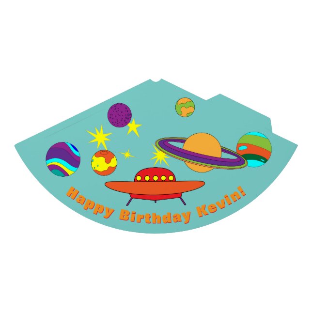 UFO Party Hats for Outer Space Birthday (Front)