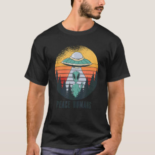 Ufo Peace Woman Children Men T-Shirt