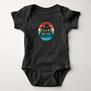 UFO Retro Sunset  Baby Bodysuit