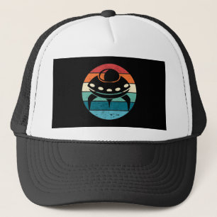 UFO Retro Sunset Trucker Hat