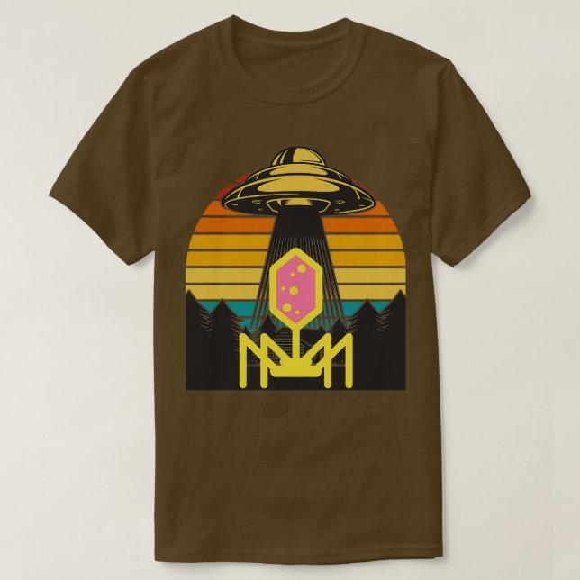 UFO RETRO VINTAGE SUNSET PHAGE Micro T-Shirt (Design Front)