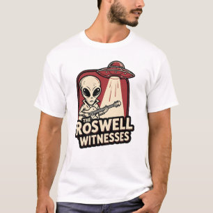 UFO Rock Music Alien Guitarist Band T-Shirt