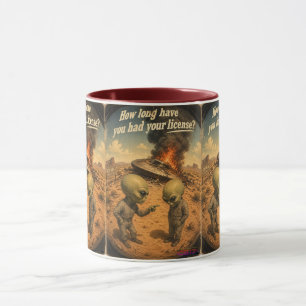 UFO Roswell 40-50s Mug