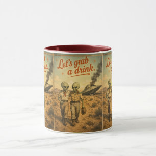 UFO Roswell 40-50s Mug
