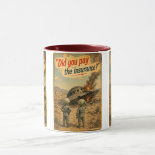 UFO Roswell 40-50s Mug