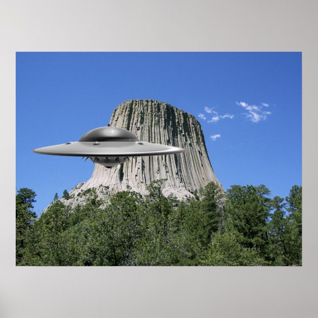 UFO Salamander at Devils Tower Poster (Front)