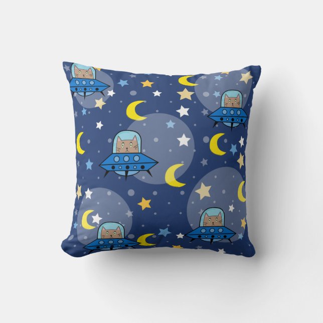 UFO Space Cats Pillows (Front)