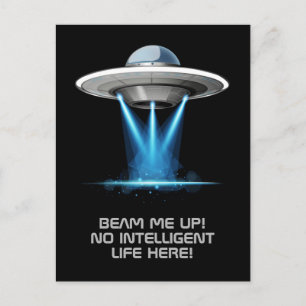 UFO Spaceship custom postcard