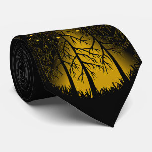 UFO Tie Alien Spaceship Neckties Flying Saucer Tie