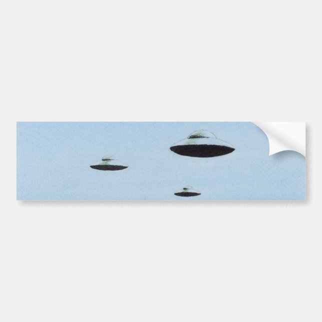 UFO Trio Bumper Sticker (Front)